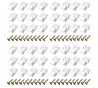 Veemoon 80sets Mirror Hangers for Wall, Clear Plastic Mirror Holder Clips