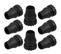 Veemoon 8Pcs 22Mm Black Rubber Non-Slip Replacement Cane Tips for Walking Sticks, Hiking Poles, and Seniors’ Mobility Support