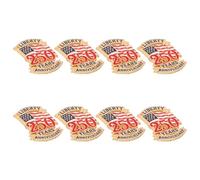 Veemoon 8pcs Alloy Memorial Badge Flag Brooches Patriotic Festive Lightweight Lasting Durability for Men Women Collectible Exchanges 250th Anniversary Independence Day 2026