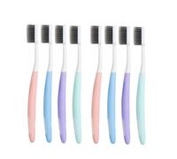 Veemoon 8Pcs Bamboo Charcoal Nano Toothbrush with Soft Bristles for Men and Women Random Color Oral Care Ergonomic Design for Healthy Gums and Brightening Teeth Random Color