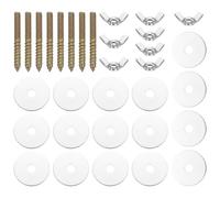 Veemoon 8pcs Bird Cage Screw Kit M6x50 with Flat Washers Pet Cage Fixing Parts for Hamster Springboard and Breeding Box for Nesting and Perch Installation