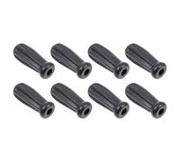 Veemoon 8pcs Black Plastic Foosball Handles Replacement Grips with Smooth Surface, Easy to Clean and Store, Suitable for Table Football Games and Indoor Party Use