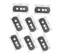 Veemoon 8pcs Blank Audio Cassette Tapes with Clear Cases for Voice Recording DIY Retro Party Messages Teaching Lessons Portable and Versatile Recordable Magnetic Tape