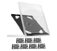 Veemoon 8pcs CD Jewel Cases Reusable Disc Organizer Durable Transparent Storage Holder for CD DVD Protection Easy Identification Space Saving Design