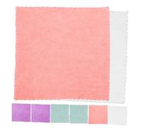 Veemoon 8pcs Coral Fleece Face Towels Set, Super Soft Absorption Square Washcloths for Bathroom and Travel, Multi-color Small Size Cleansing Towels