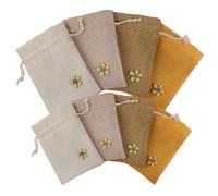 Veemoon 8Pcs Decorative Lavender Sachets Bags Multi Use Hanging Empty Sachets for Dried Flowers Tiny Bags for Wardrobe Scented Fresheners Drawstring Pouches