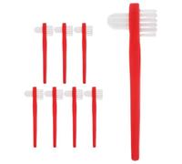 Veemoon 8pcs Denture Toothbrush Set with Dual Heads for Effective Cleaning, Portable Size, Nylon Bristles, Pp Material, for Dentures, Retainers and Oral Care