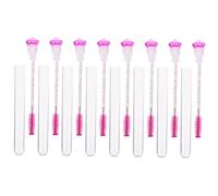 Veemoon 8pcs Diamond Lash Wand Tubes Set Pink Makeup Eyelash Applicators with Caps for DIY Eyelash Extension and Eyebrow Grooming