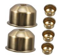 Veemoon 8pcs E14 E27 Chandelier Lamp Socket Holder Metal Candle Lamp Cup Lighting Parts for Vintage Wall and Table