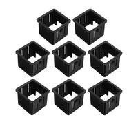 Veemoon 8pcs Exercise Machine Tubing Sleeve Adapter 50 to 40 Hollow Insert | PP and Pa Construction, Sliding Isolation Design, Black Finish, for Outdoor Fitness Setups and Training Environments