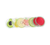 Veemoon 8Pcs Eye Patches for Eye Fatigue Relief Comfortable Reusable PVC Gel Pads with Cartoon Fruit Designs Lightweight Breathable Summer Mask for Home Use