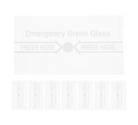 Veemoon 8pcs Fire Alarm Call Point Glass Replacement Break Glass Plate Frangible Manual Alarm Station Spare for Schools Offices Factories Indoor Safety