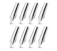 Veemoon 8pcs Fountain Pen Replacement Nibs Fountain Pen Tips for Painters Silver Iraurita Material Creative Beautiful Design Easy to Use Replacement Nib for Office and Home