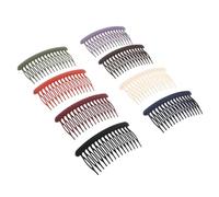 Veemoon 8pcs Frosted French Side Combs for Women, Decorative Matte Insert Hair Combs, Soft Comfortable Plastic Clips That Do Not Damage Hair, for Parties and Daily Life