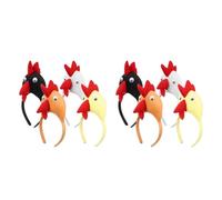 Veemoon 8pcs Funny Chicken Headband Cute Chicken Headband Party Rooster Headwear Chick Hair Hoop Fluffy Animal Ear Headwear Chick Hat Cosplay Costume for Christmas Masquerade Easter Adult Kids