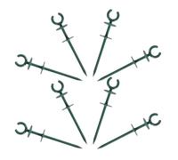 Veemoon 8pcs Heavy Duty Garden Hose Guide Spike Holder Bracket for Yard Irrigation Plastic Hose Guide Roller to 25mm Protects Plants