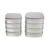 Veemoon 8Pcs Leak Aluminum Handmade Soap Boxes with Seamless Lids Square Cosmetic Storage Containers in Two for Bathroom Travel and Kitchen Organization