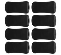 Veemoon 8pcs Leg Foot Pads Rollers Set, Leg Extension Cover, Rubber and Plastic Foam, Black, Fits Exercise Machines and Weightlifting Platforms, Easy Cleaning, for Sit Ups