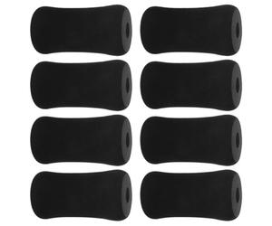 Veemoon 8pcs Leg Foot Pads Rollers Set, Leg Extension Cover, Rubber and Plastic Foam, Black, Fits Exercise Machines and Weightlifting Platforms, Easy Cleaning, for Sit Ups