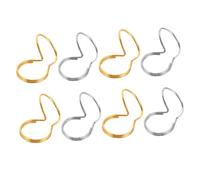 Veemoon 8Pcs Metal Thumb Guitar Picks Set, Finger Protective Plectrums in Gold and Silver, Suitable for Guitar Players and Fingerstyle Performance