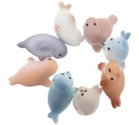 Veemoon 8Pcs Mini Resin Sea Lion Figurines Set, Realistic Ocean Animal Cake Toppers, Small Sculptures for Fairy Garden, Aquarium, and Dollhouse Decor in Uk