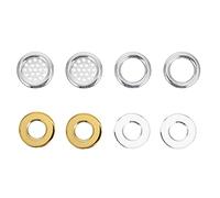 Veemoon 8pcs Overflow Hole Cover Sink Overflow Cover Abs Rings Easy to Install Fit for Wash Basin Sink Bathtub