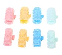 Veemoon 8pcs Plastic Hair Rollers for Bangs and Long Hair Bangs Roller Heatless Curlers for Women Diy Volumising Curls Styling Clips