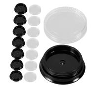 Veemoon 8pcs Reusable Nail Glitter Jars Small round Lidded Storing Jars for Nail Sequins for Glitter and Craft Projects