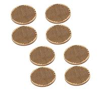 Veemoon 8pcs Round Wooden Cross Stitch Frames Unfinished Bookmark Blanks for DIY Embroidery Crafting Natural Smooth Surface Wood Tags for Artistic Projects