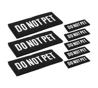 Veemoon 8Pcs Service Dog Vest Patches Do Not Pet Embroidered Harness Patch for Training Dogs Security Animal Id Label for Working Guide and Assistance