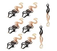 Veemoon 8pcs Synthetic Fiber French Curly Braided Crochet Hair Extensions for Women Loose Wavy Bouncy Three Strand Design Comfortable Afro Dreadlock Style Wig for Daily Wear and Parties