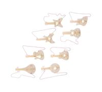 Veemoon 8pcs Thanksgiving Fall Wood Guitar Cutouts for DIY Coloring Musical Instrument Craft Kit Rustic Party Decorations Educational Fine Motor Skills Enhancer Hang Autumn Ornaments