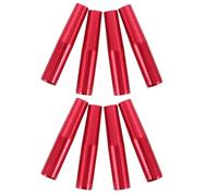 Veemoon 8pcs Threaded Arrow Inserts: Archery Shaft Tip Replacement Part - Arrowhead Aluminum Base for Replacing Broken Hunting Accessories (8mm Diameter, Red)