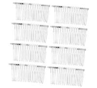 Veemoon 8pcs Vintage French Side Combs Metal Wire Twist Wedding Hair Clip for Women DIY Tooth Hair Accessories for Fine Long Curly Hairstyles for Celebrations
