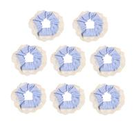 Veemoon 8pcs White Lace Oversized Hair Scrunchies Elastic Ponytail Holders Boho Decorative Hair Ties for Women Stretchy Accessories for Ballet Parties and Daily Wear