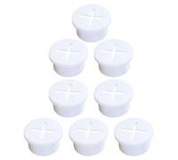 Veemoon 8pcs White Soft Silicone Cable Wire Grommet with Cross Slit, 25mm Hole Cover for Desk and Electrical Cabinet Dust Protection, Cable Organizer for Home and Office