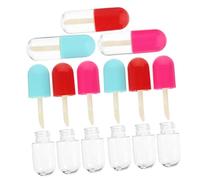 Veemoon 9 Pcs Refillable Lip Balm Containers Empty Lipstick Tubes DIY Cosmetic Storage Tubes Lightweight Plastic Random Colors for Travel and Home Use Random Color