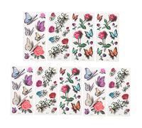Veemoon 9 Sheets Butterfly Decorative Stickers for Women and Men Unique Body Decals Temporary Fake Easy to Apply and Remove Portable and Colorful Designs