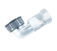 Veemoon 90Degree Sewer Hose Fitting Elbow with Check Valve Transparent Odorproof Drain Adapter for Bathroom Cabinets and Vegetable Washing Compact and Lightweight Design
