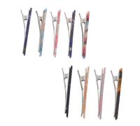 Veemoon 9pcs Acetate Alligator Hair Clips Lightweight Claw Clips for Women and Flat French Barrettes Hairpins Styling Accessories for Everyday Use and Special Occasions