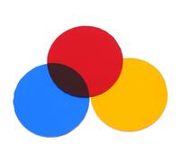 Veemoon 9pcs Circular Filter Boards Transparency Film Sheets for Dyslexia Yellow Overlay Photography Cpl Filter Educational Kit