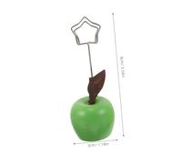 Veemoon 9pcs Fruit Shaped Memo Clip Holders Wooden Desk Note Organizers with Sturdy Clips for Photos Cards and Paper Notes Decorative Candy Color Apple Design for Home and Office