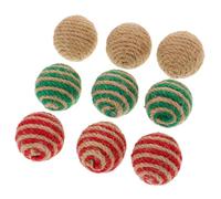 Veemoon 9pcs Interactive Cat Rope Balls for Kittens and Cats, Funny Pet for Training and Entertainment, Sturdy Rope Material for Indoor Play Color