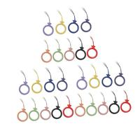 Veemoon 9pcs Silicone Phone Charms Straps - Short Anti-Lost Lanyards for Mobile Phones Cameras and Keychains Assorted Colors for Personalization and Style