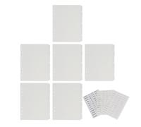 Veemoon A5 Divider and Monthly Sticker Set Binder Separators Index Binder Organizers Pp Material 6 Holes Round Ring Labeling by Month Withstand Daily Use for Personal Use and School