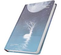 Veemoon A5 Hardcover Notebook Journal with Beautiful Deer, Full Moon and Starry Night Cover, Paper Material Featuring No Feathering and No Bleeding, for Scrapbook to Do Lists