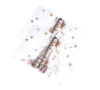 Veemoon A6 Glitter Flowing Sand Binder Cover 2pcs Plastic Loose-Leaf File Binder with Shiny Sequins Suitable for School and Office Use