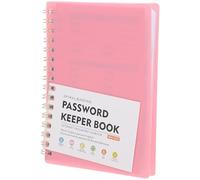 Veemoon A6 Password Keeper Book with Alphabetical Tabs and Spiral Coil | PP and Paper Build, Additional Note Pages, Offline Record Keeping for Website Addresses, Pink Finish
