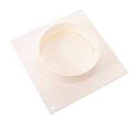 Veemoon Abs Air Duct Connector with Integrated One Way Check Valve for Flexible Duct Systems and Dryer Vent Adapters, White Pipe Vent Valve for Residential Bathroom Use, Stable Performance