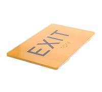 Veemoon Acrylic Braille Exit Sign Board for Outdoor Use Portable Reusable Braille Label Sign with Printing Enhances Accessibility and Communication for Visually Impaired in Public Spaces